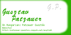 gusztav patzauer business card